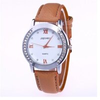 [ GIÁ SỐC ]  ĐỒNG HỐ NỮ CAY 3402 DÂY DA, MẶT TRÒN ĐÍNH ĐÁ, ĐƠN GIẢN, THỜI THƯỢNG