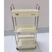 ( Giá Sốc ) Kệ Để Đồ 3 Tầng Đa Năng SUN.MI, Kệ Đựng Đồ Có Bánh Xe Đẩy Đa Năng