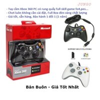 [ Giá Sốc ]Tay cầm chơi game fifa online 4 Microsoft Xbox 360 Full Box Có Rung,Tay Cầm fo4 có dây PC,Laptop full skill -