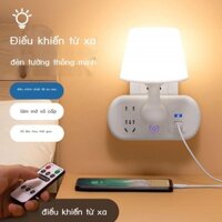 ◈ [GIÁ TỐT CHỌN MẪU]Ổ Cắm Đa Năng Đèn Ngủ Sạc USB Nhà Phòng Ngủ Đèn Ngủ Đèn Tường Ký Túc Xá Đèn Ngủ Điều Khiển Từ Xa