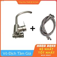 [ GIÁ TỐT NHẤT ] Vòi rửa chén nóng lạnh inox 304,kiểu dáng tròn xoay 360 độ, vòi chậu rửa bát cao cấp