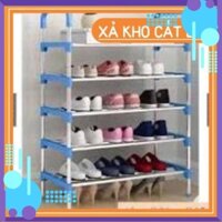 ( Gía Ưu Đãi ) (Được chọn màu) Kệ giày inox 5 tầng khung inox lắp ghép, kệ giày dép cao cấp nhập khẩu