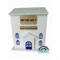 ( GIÁ XƯỞNG ) Hộp Thư Góp Ý Hình Ngôi Nhà Trắng Lơn NHAGODECOR. Hộp Thư Bằng Gỗ Đẹp, Sang Trọng Phù Hợp Mọi Không Gian .