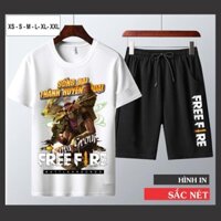 [ GIÁ XƯỞNG ] Set Quần Áo Unisex In Hình Free Fire chất cotton cực mát Thẻ Vô Cực Mùa 22