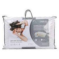 { GIẢM 19%+ FREESHIP} Gối cao su Liên Á chống khuẩn than hoạt tính Oval Grey