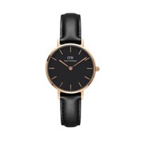 ( Giảm Giá - Free Ship ) Đồng Hồ Đôi Dw Dây Da Cao Cấp Thiết Kế Mặt Tròn Đơn Giản Viền Vàng Cổ Điển Thanh Lịch Có 2 Size