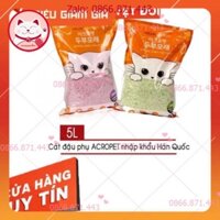 ⚡𝐅𝐑𝐄𝐄𝐒𝐇𝐈𝐏⚡ [GIẢM GIÁ] Cát đậu nành Tofu Acro Pet 5L - cát vệ sinh cho mèo - petshop số 01