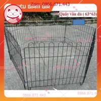 ⚡𝐅𝐑𝐄𝐄𝐒𝐇𝐈𝐏⚡ [GIẢM GIÁ] Quây cho chó Hàng rào vân đá 6 tấm 63cm x 63cm - petshop số 01