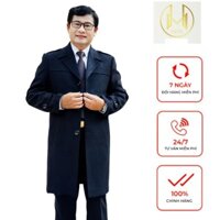 ( GIAO NGAY )1975 Fashion Áo măng tô nam trung niên dạ lông cừu nhập khẩu hàn quốc cao cấp Mới