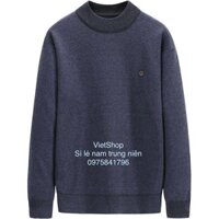 ( GIAO NGAY )Áo Len Nam Trung Niên Trung Tuổi Tặng Bố Chất Co Giãn Đẹp