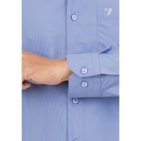 ( GIAO NGAY )Áo sơ mi nam tay dài vạt ngang Regular Vĩnh Tiến 330 - Xanh tím