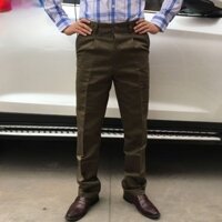 ( GIAO NGAY )Quần kaki nam trung niên cao cấp, quần thô nam trung tuổi ống đứng túi chéo 1 ly