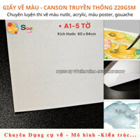 [ Giấy Canson A1 , A0  ] Giấy canson Vẽ Màu 220gsm , Canson vân ngang loại dày 220gsm