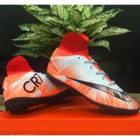 ✿ Giầy đá bóng CR7 cao cổ màu cam ( giầy bóng đá cổ chun đế TF ) ✿