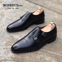 🌰 Giày Monkstrap thủ công, Da bò đế phíp cao cấp - Bảo hành 12 tháng ( Mã MK01 - Ảnh và video độc quyền )