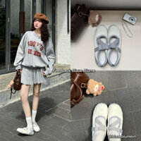 𝐁𝐥𝐚𝐮𝐞𝐁𝐥𝐮𝐦𝐞🦋 Giày nữ quai chun Ballet Sneaker MS01