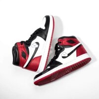 🍠 Giày Sneaker Jordan 1 Bred Toe, Giày Thể Thao JD đen đỏ cao nam nữ loại đẹp