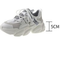 🚕 Giày Sneaker Thể Thao Nữ đôn 5 cm tem chữ nhật full hộp GT023 - GOLDSNEAKER