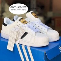 🥄 giày superstar mũi sò màu trắng sọc đen, giày thể thao nam nữ adidas mũi sò vip da thật, ảnh thật, full size