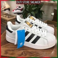 🐱 GIày superstar mũi sò màu trắng sọc đen, giày thể thao adidas nam nữ cao cấp sezi 36_43