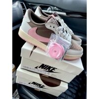 [ Giày Thể Thao Minh Khoa ] Giày travis nâu Hồng cực hót 2024 cao cấp da phấn dây bọc xáp cực chất lượng