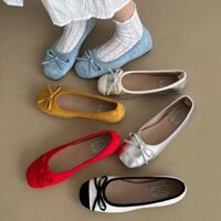 𝐁𝐥𝐚𝐮𝐞𝐁𝐥𝐮𝐦𝐞🦋 Giày bệt búp bê nữ có nơ Pastel Ballet Flat