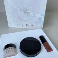 [ Gift Set ] Bộ Dưỡng Da Trang Điểm 3 Món Hera Dreamy Haze Look (Cushion Hera Black + Son Hera 462 + Kem Dưỡng 5gr)