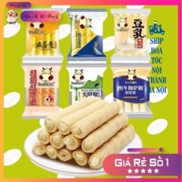 [ Giòn ngon ] Combo 1000g Bánh quy cuộn trứng muối/ Bánh trứng cuộn pho mai/ bánh quế cuộn trứng nhiều hương vị