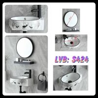 [ GÓC TRÁI, GÓC PHẢI ] CHỈ CÓ CHẬU RỬA:Chậu rửa mặt lavabo góc hình hươu