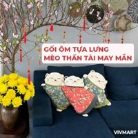 ✅ Gối Ôm Tựa Lưng Nhật Bản Mèo Thần Tài May Mắn Decor Cực Đẹp Trang Trí Ghế Ngồi, Ghế Sofa