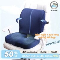 𝐀𝐢𝐒𝐥𝐞𝐞𝐩 Gối tựa lưng văn phòng Combo bộ gối tựa lưng chống trĩ đau xương cụt chống đau lưng