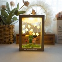 ◙ Gypsophila hoàng tử bé nhỏ đèn ngủ handmade chất liệu khung ảnh tự làm thiết lập không khí tặng quà sinh nhật cho bạn