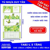 [ Hà Nội ] Tủ nhựa Duy Tân TABI-L 5 tầng ( Bướm Lá Xanh ) [bonus]