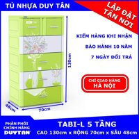 [ Hà Nội ] Tủ nhựa Duy Tân TABI-L 5 tầng ( Lá Bình Hoa ) [bonus]