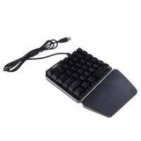 -Handed Colorful Backlit Keyboard Wired Mechanical Hand Keyboard Keaypad