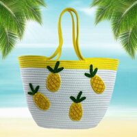 [ HANDMADE ]Túi xách nữ cotton đan thủ công , túi mang đi biển cho nữ