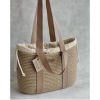 [ HANDMADE ]Túi xách nữ dây thừng dệt kim phối màu