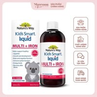 [ HÀNG AIR ] SIRO VITAMIN TỔNG HỢP VÀ SẮT CHO BÉ - MULTI + IRON NATURE'S WAY