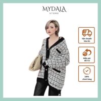 [ Hàng Cao Cấp ] Áo Khoác Len Cardigan Form Rộng Kẻ Ô Dáng Dài Trùm Mông Siêu Phẩm Áo Khoác Nữ Quảng Châu MYDALA STORE