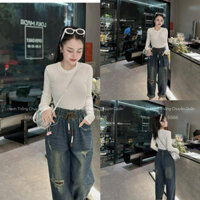[ HÀNg CAO CấP BIGGSIze] Quần bò baggy zin Xịn fom đẹp nữ Women Pants Jean