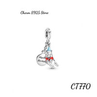 ( HÀNG CAO CẤP ) CHARM PAN ALE TREO GẤU POOH DISNEY BẠC S925 THUẦN KHIẾT