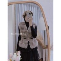 [ Hàng Cao Cấp Loại 1 + Ảnh Thật ] Áo Gile Len Nữ Mix Lông Cừu Yoniclothings - CD128