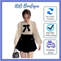 [ Hàng Cao Cấp Loại 1 + Ảnh Thật ] Áo Sơ Mi Bèo Họa Tiết Cánh Hoa H2O Boutique - 046