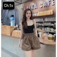 [ Hàng Cao Cấp Loại 1 + Ảnh Thật ] Quần Đùi Nữ Da, Quần Short Nữ Da Cạp Chun Yoniclothings - NA032