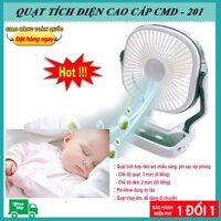 { HÀNG CAO CẤP } Quạt Sạc Tích Điện CMD201 , Pin cực lâu, quạt tích hợp 3 chức năng,2 chế độ Đèn LED và Sạc Dự Phòng.