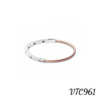 ( HÀNG CAO CẤP ) VÒNG TAY KIỀNG PHỐI HAI MÀU VÀNG HỒNG TRẮNG BẠC S925