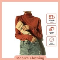 [ Hàng Cao Cấp,Video Cận Chất ] Áo giữ nhiệt nữ cổ lọ mềm mịn MOON'S CLOTHING áo chất liệu mềm mịn, mỏng nhẹ NA018