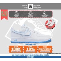 [ HÀNG CHÍNH HÃNG CÓ SẴN ] Giày Nike AIR FORCE 1 LOW WHITE BLUE CHÍNH HÃNG CÓ SẴN ( DV0788-101 ) - 𝗔𝗨𝗧𝗛𝗘𝗡𝗧𝗜𝗖 𝟭𝟬𝟬%