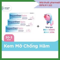 [ HÀNG CHÍNH HÃNG] Combo 3 hộp kem chống hăm Bepanthen Balm dạng kem mỡ 30g/tuýp - Tặng 1 heo bông