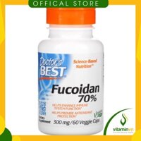 💎[ HÀNG CHÍNH HÃNG ] Doctor's Best Best Fucoidan 70% tăng cường sức khỏe, ngừa ung thư, Chai 60 Viên - USA date 01.2023